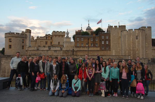 Guruppenfoto der Fahrt nach London im Rahmen des Ferienspaßes 2015.